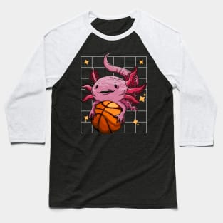 Axolotl Playing Basketball Sport, Basketball Axolotl Baseball T-Shirt